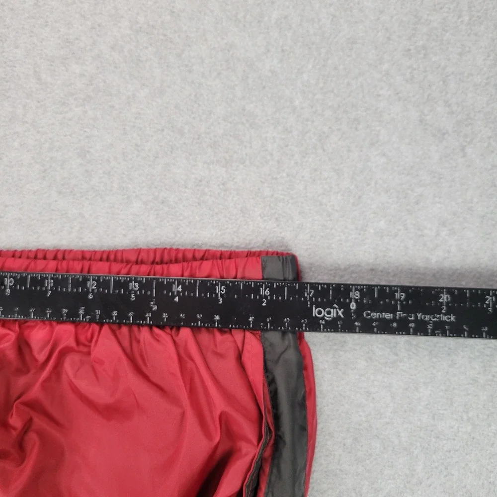 Starter Track Pants Mens L Grey Red Reversible Y2K Nylon Windbreaker Wide Leg